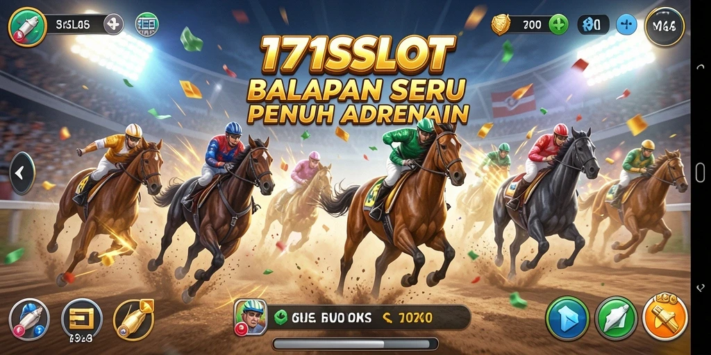 Tampilan seru dari gameplay Racing di 171SLOT.