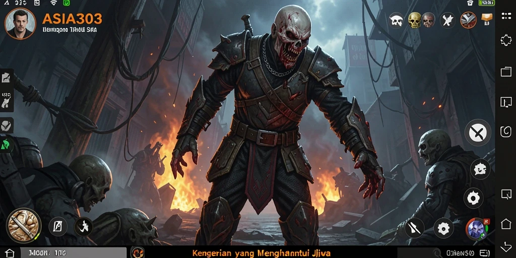 Tangkapan layar menampilkan suasana menegangkan dalam gameplay ASIA303.