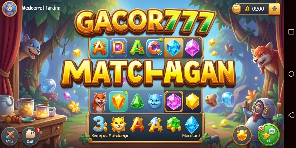 Tampilan gameplay GACOR777 yang menarik dan penuh tantangan Match-3.