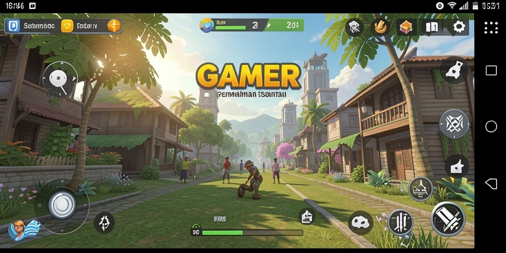 Tampilan gameplay GAMERP yang seru dan mengasyikkan.