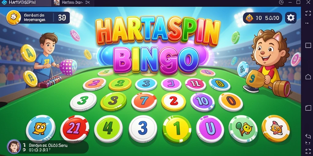 Tampilan gameplay seru HARTASPIN yang menarik dalam permainan Bingo.