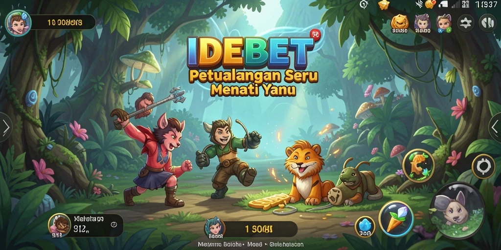 Tangkapan layar menunjukkan gameplay seru dan eksplorasi dunia IDEBET.