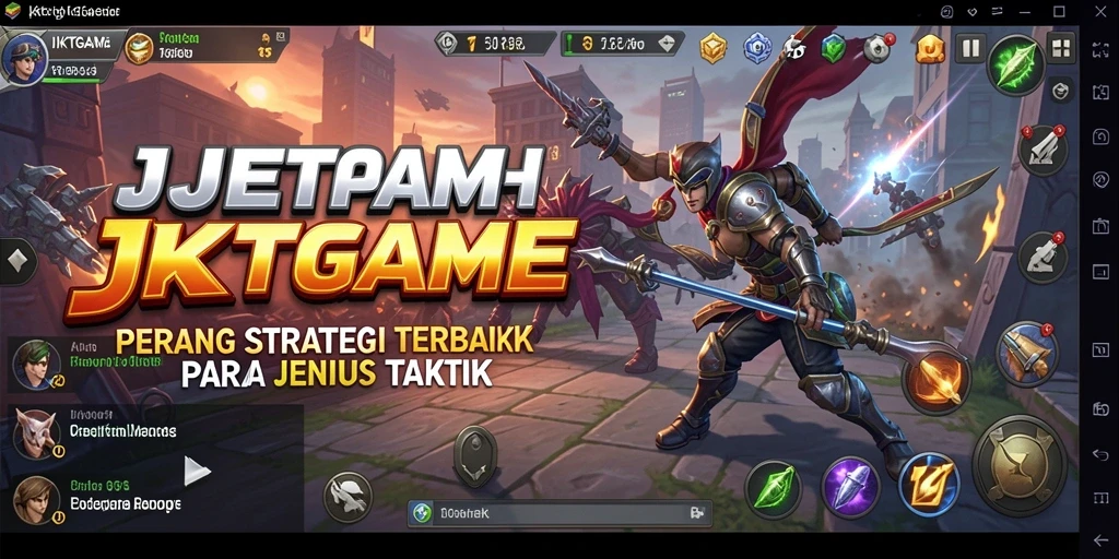 Gameplay JKTGAME memperlihatkan pertempuran strategi yang intens dan mendebarkan.
