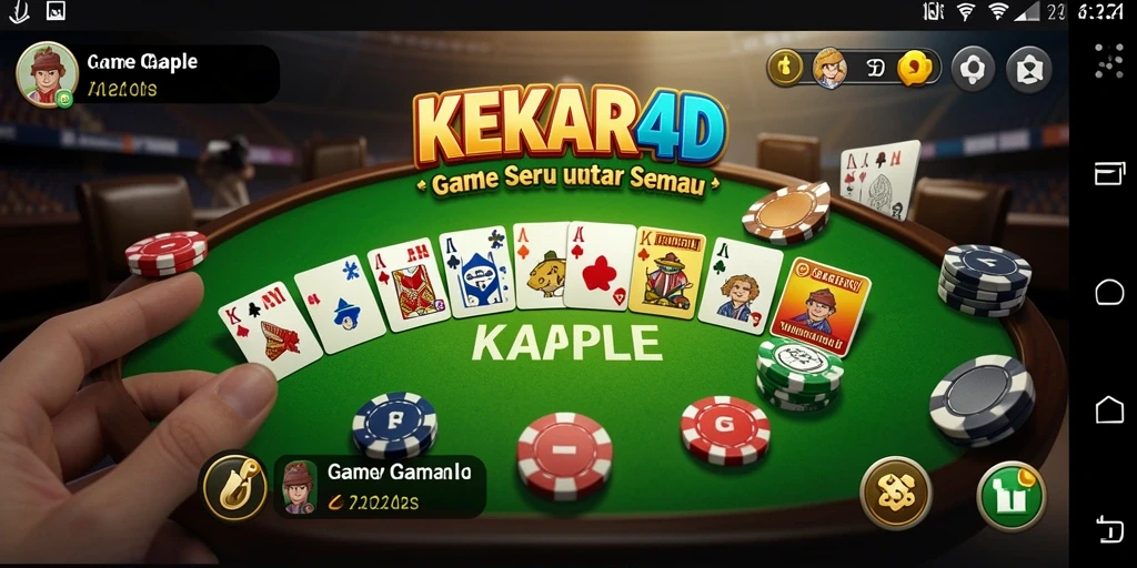 Tampilan gameplay seru dari KEKAR4D yang penuh strategi Gaple.
