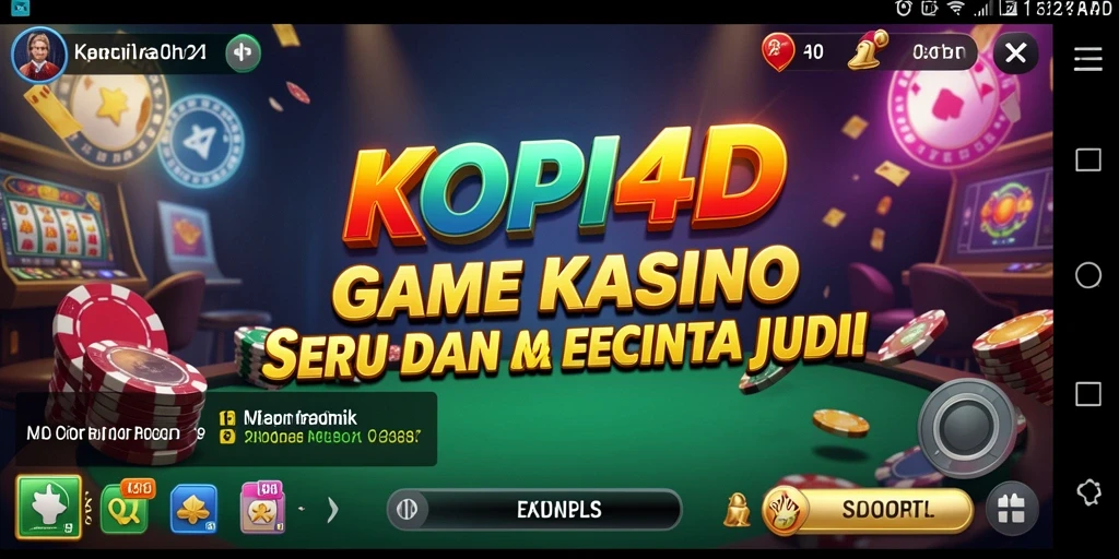 Tampilan gameplay menarik KOPI4D dengan desain kasino yang mengesankan.