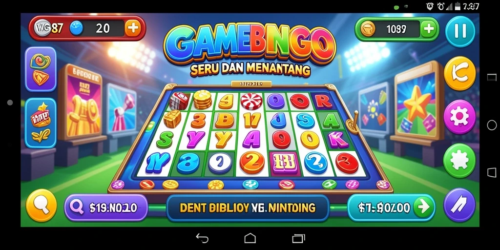 Screenshot utama game WG87 menampilkan gameplay seru bingo.